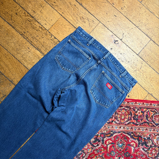 Vintage Dickies Workwear Carpenter Baggy Blue Jeans - 40S