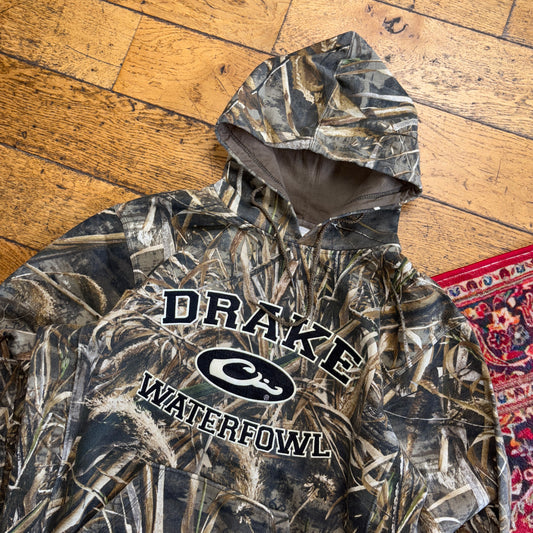 Vintage Realtree Camo Green Embroidered Hoodie Sweatshirt - M