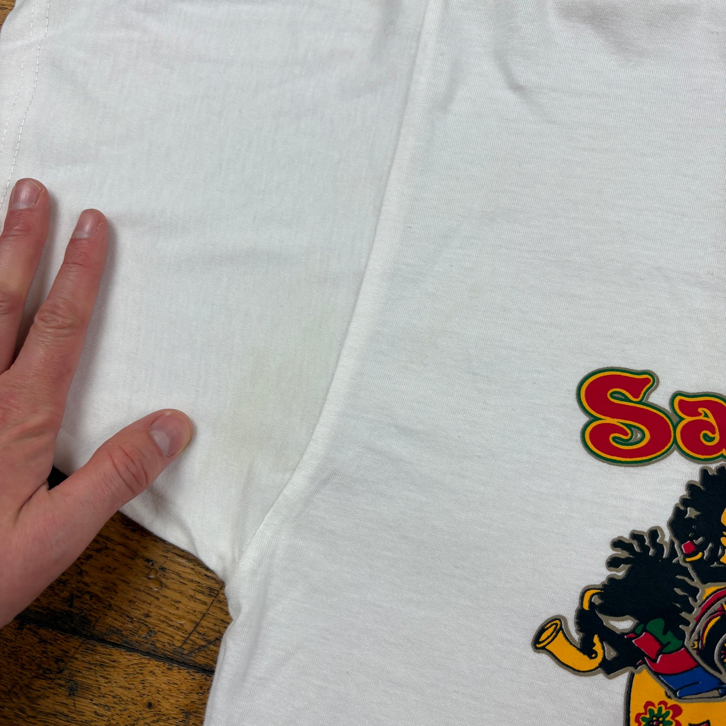 Vintage 2001 Carribean White Graphic T-Shirt - L