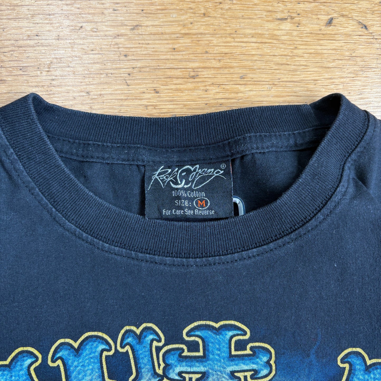 Vintage Motorbike Skeleton Black Graphic T-Shirt - S