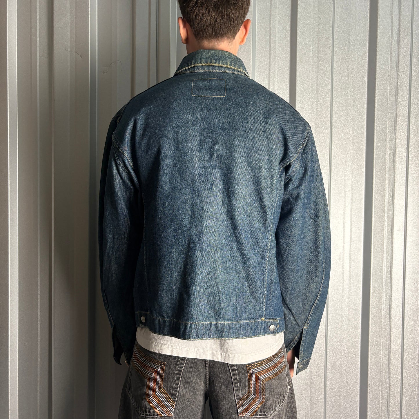 Vintage Levi's Engineered Y2K 00s Rare Blue Navy Denim Jacket - XL