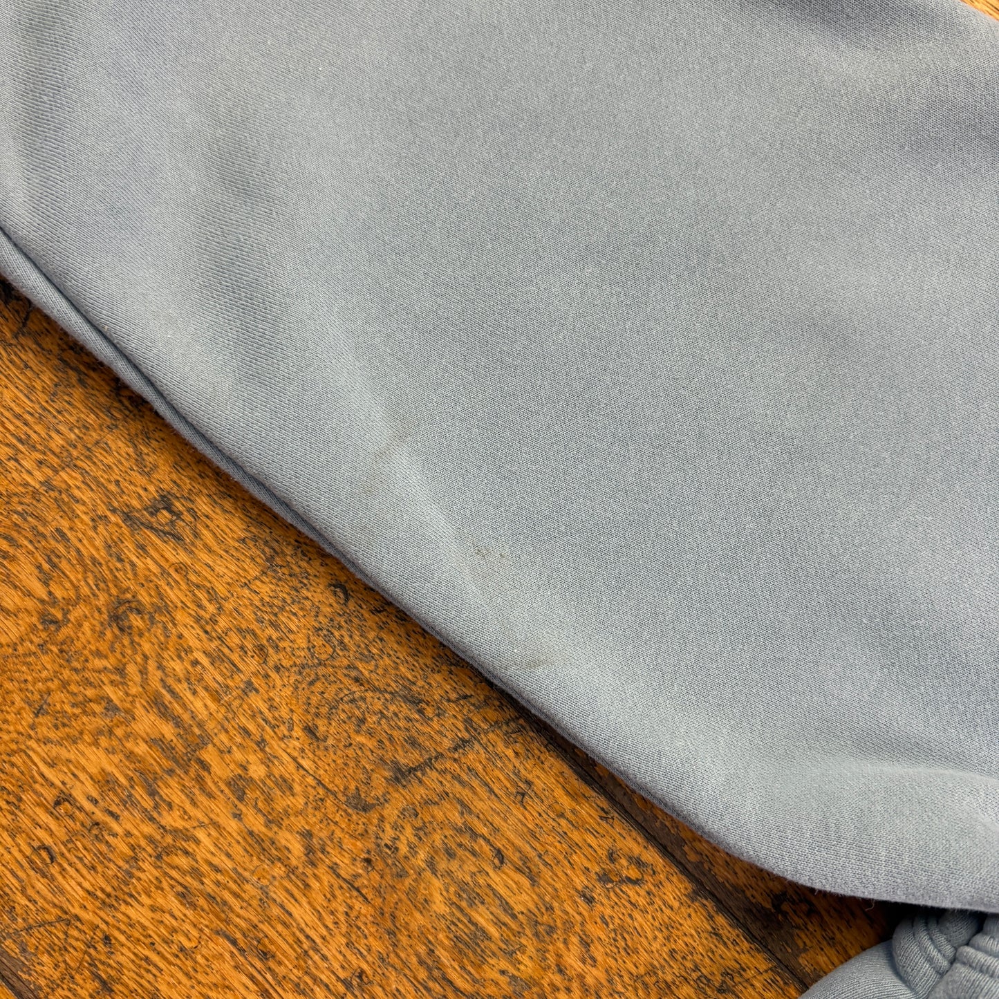 Vintage Nike Blue Centre Swoosh Boxy Blue Hoodie Embroidered Sweatshirt - M