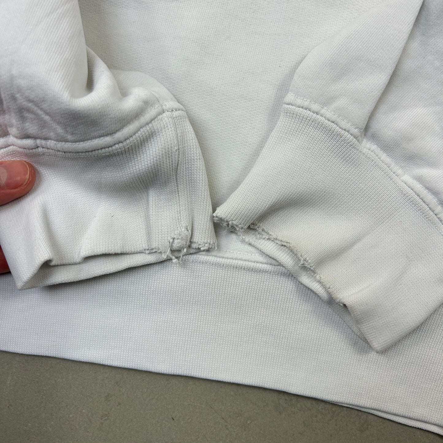 Vintage Carhartt White Embroidered Sweatshirt - XL