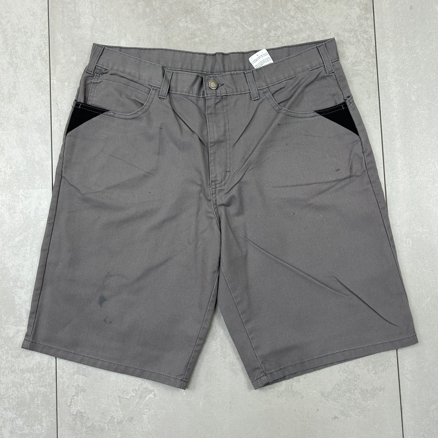 Vintage Dickies Workwear Carpenter Baggy Grey Shorts - 36