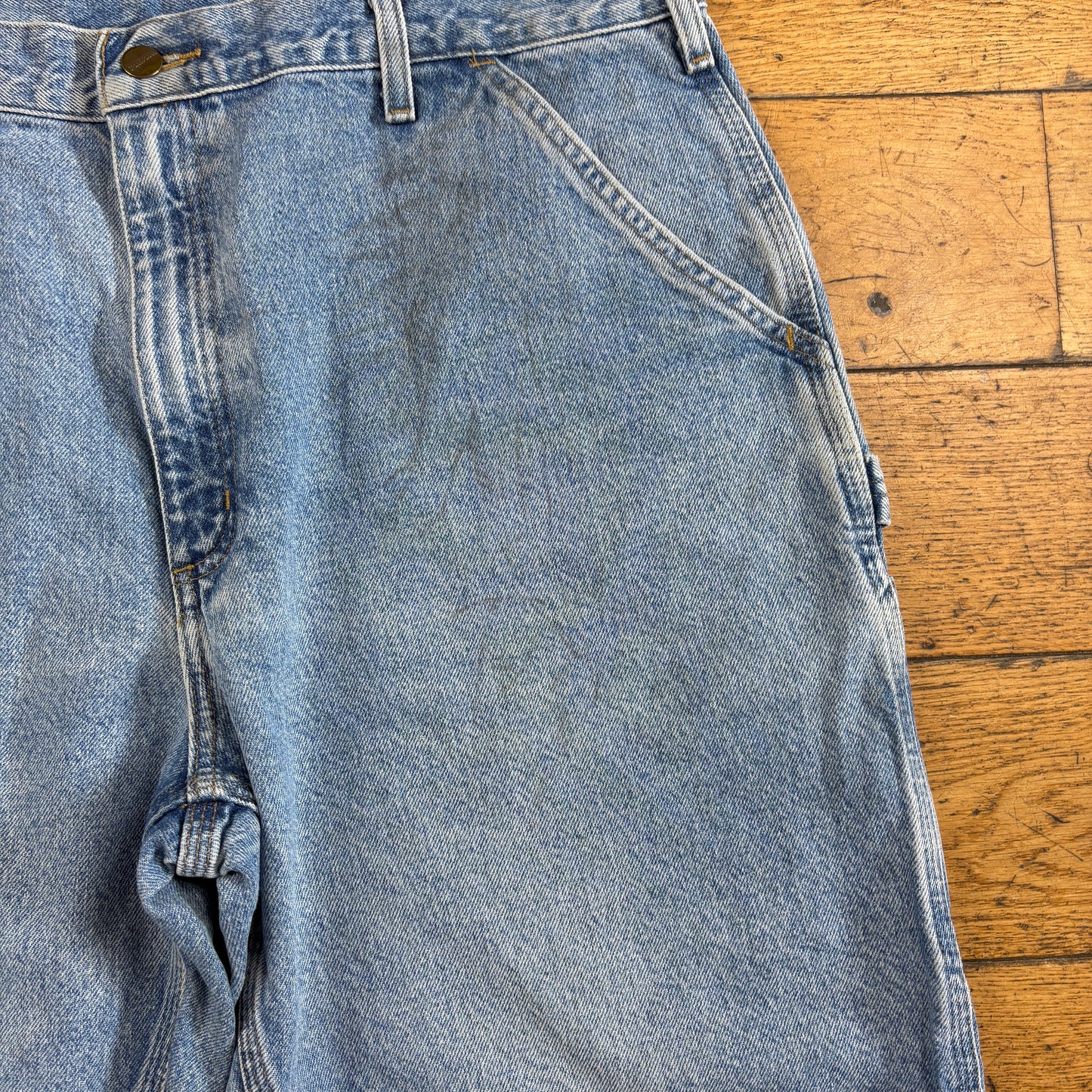 Vintage Carhartt Workwear Blue Baggy Carpenter Shorts - 38