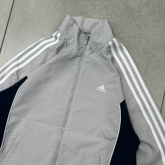 Vintage Adidas Grey Tracksuit Track Shell Windbreaker Jacket - M