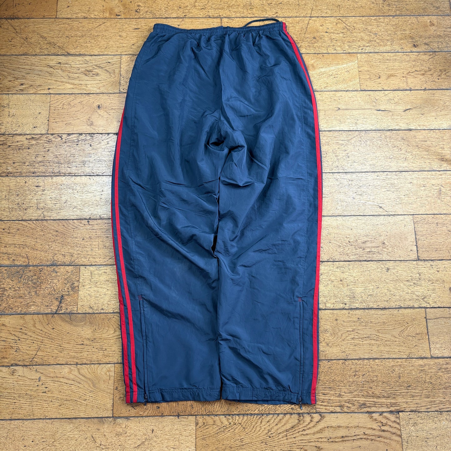 Vintage Adidas Grey Baggy Tracksuit Sweatpants Track Pants Bottoms - L
