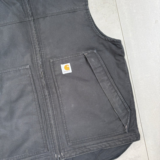 Vintage Carhartt Gilet Vest Black Workwear Jacket - M