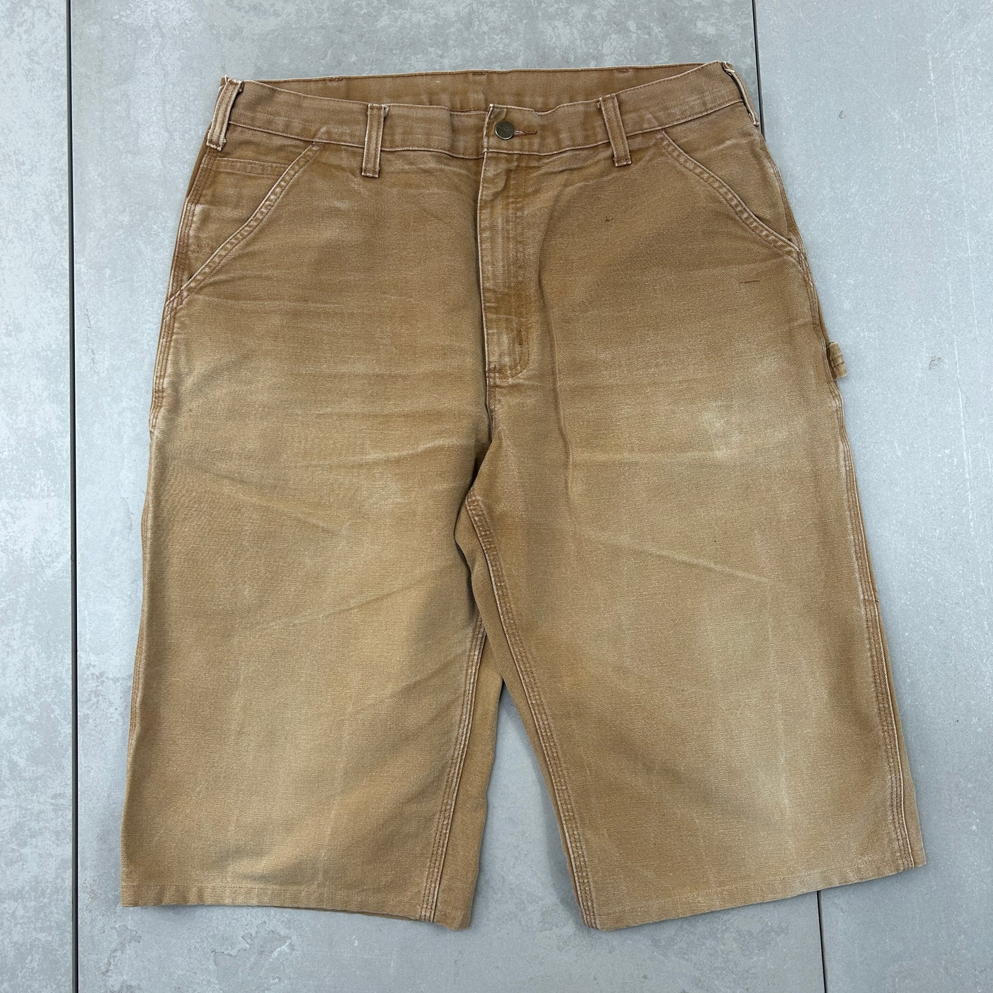Vintage Carhartt Workwear Brown Baggy Carpenter Shorts - 36