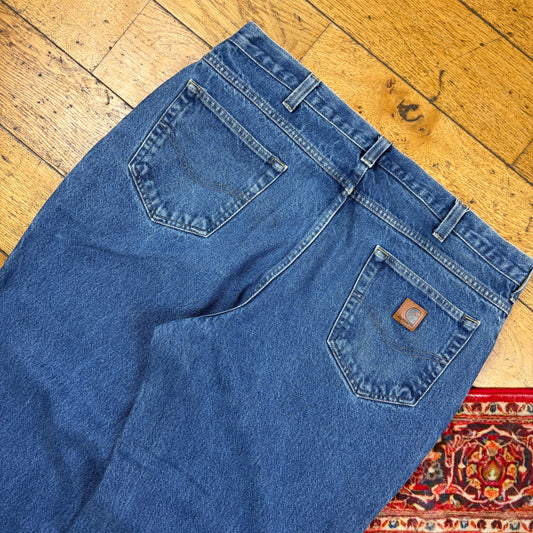 Vintage Carhartt Blue Workwear Carpenter Baggy Jeans - 38
