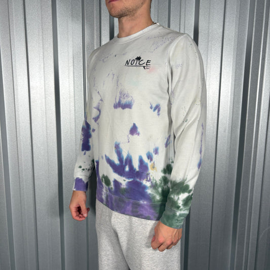 Stussy Noice Dyes White Surfwear Tie Dye Sweatshirt - M