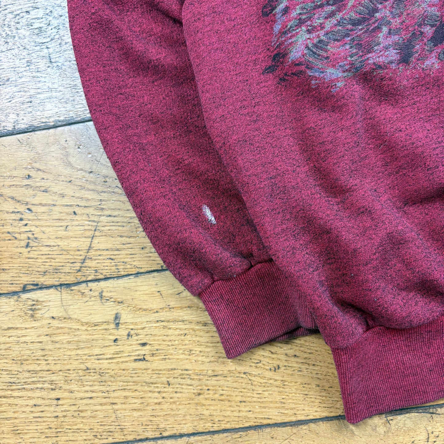 Vintage 90s Antartica Burgundy Embroidered Sweatshirt - L