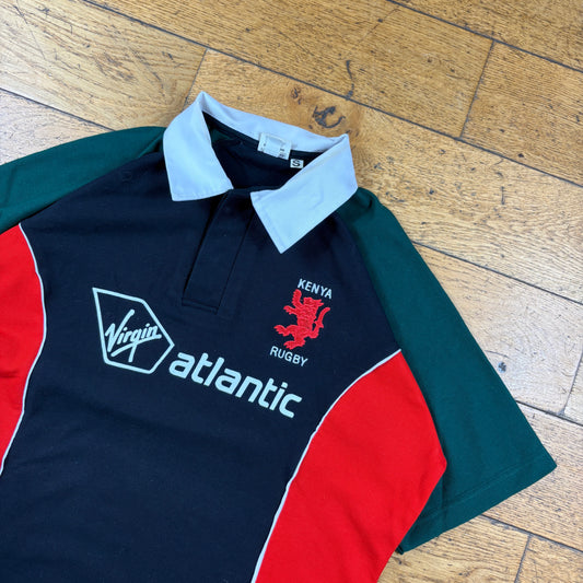 Vintage Kenya Rugby Black Polo T-Shirt - L