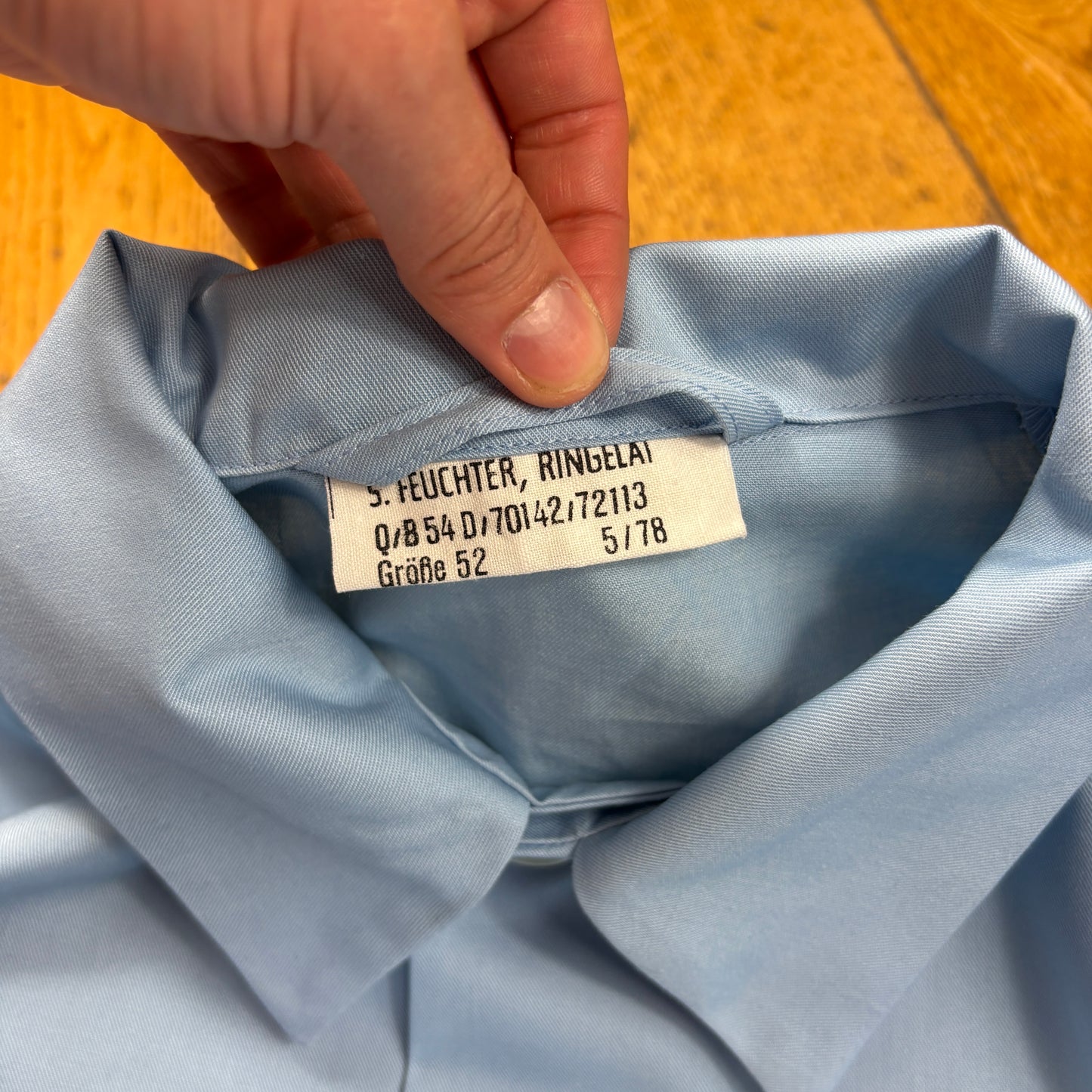 Vintage French Chore Workwear Jacket Blue Overcoat - L