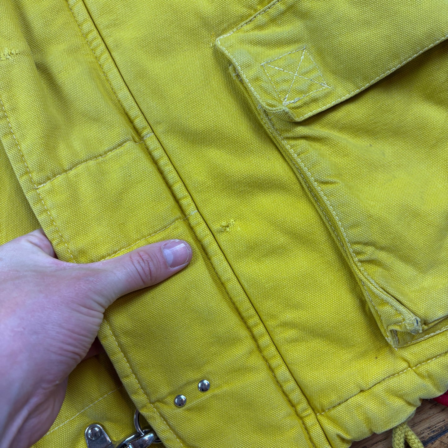 Vintage Energie 1993 Fireman Clasp Yellow Padded Jacket - XL