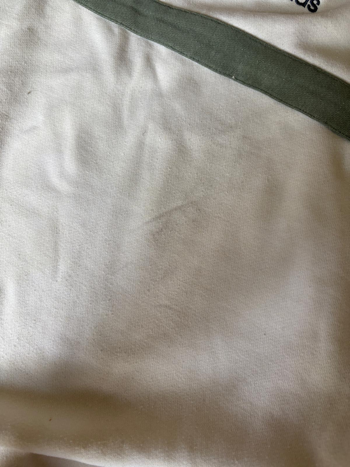Vintage 90s Adidas Cream Green Embroidered Sweatshirt - S