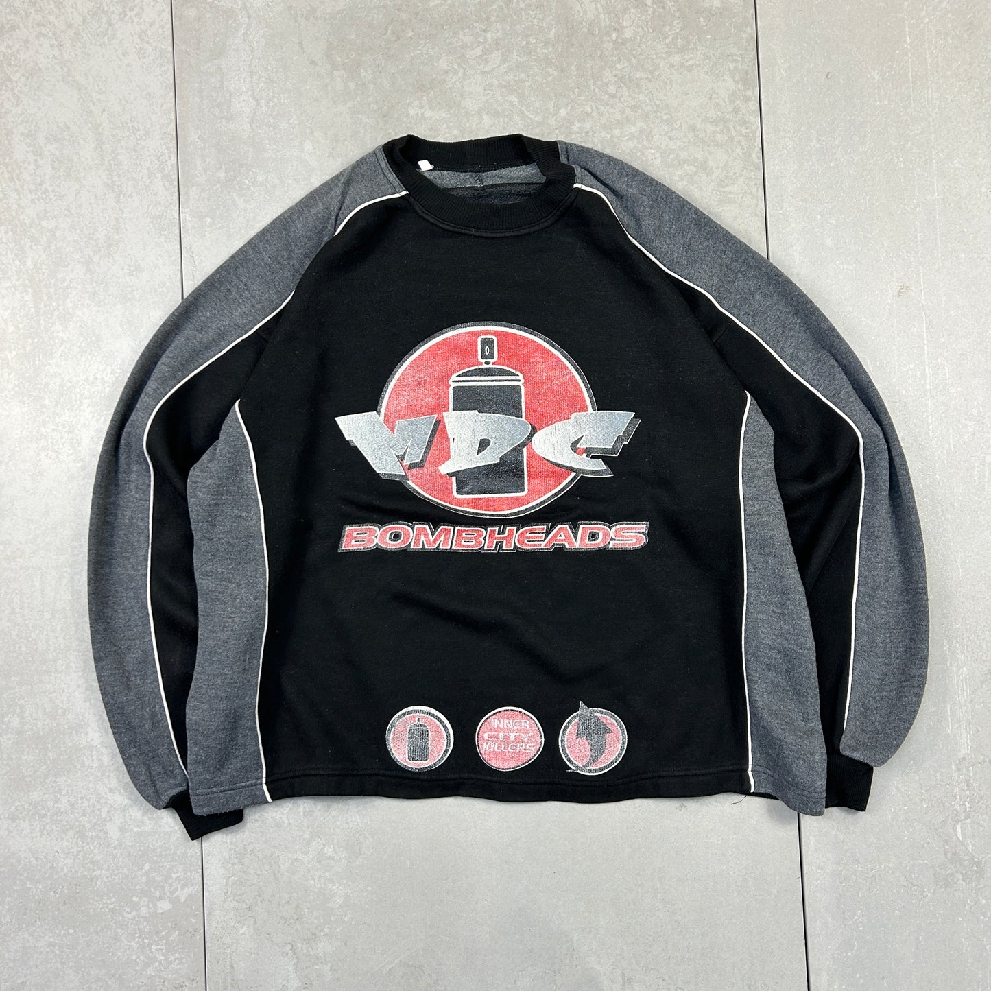 Vintage 90s MDC Bombhead Skate Black Sweatshirt - XL