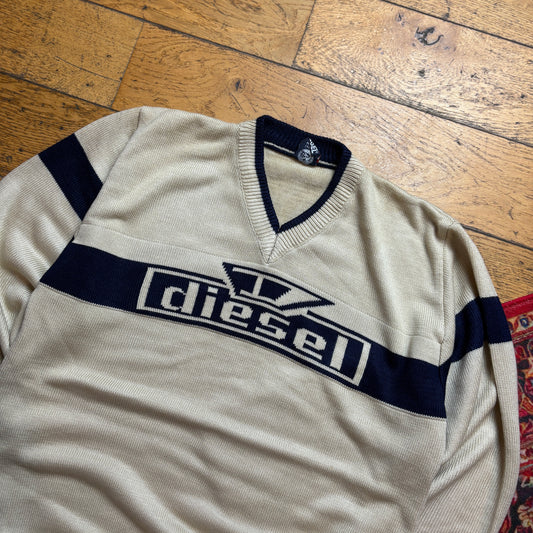 Vintage Diesel Cream Knit Jumper - M