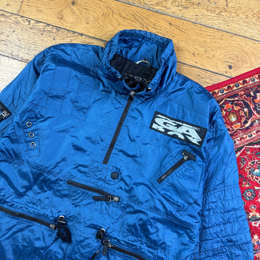 Vintage Mega Boy Gorpcore Waterproof Blue Parka Jacket - L