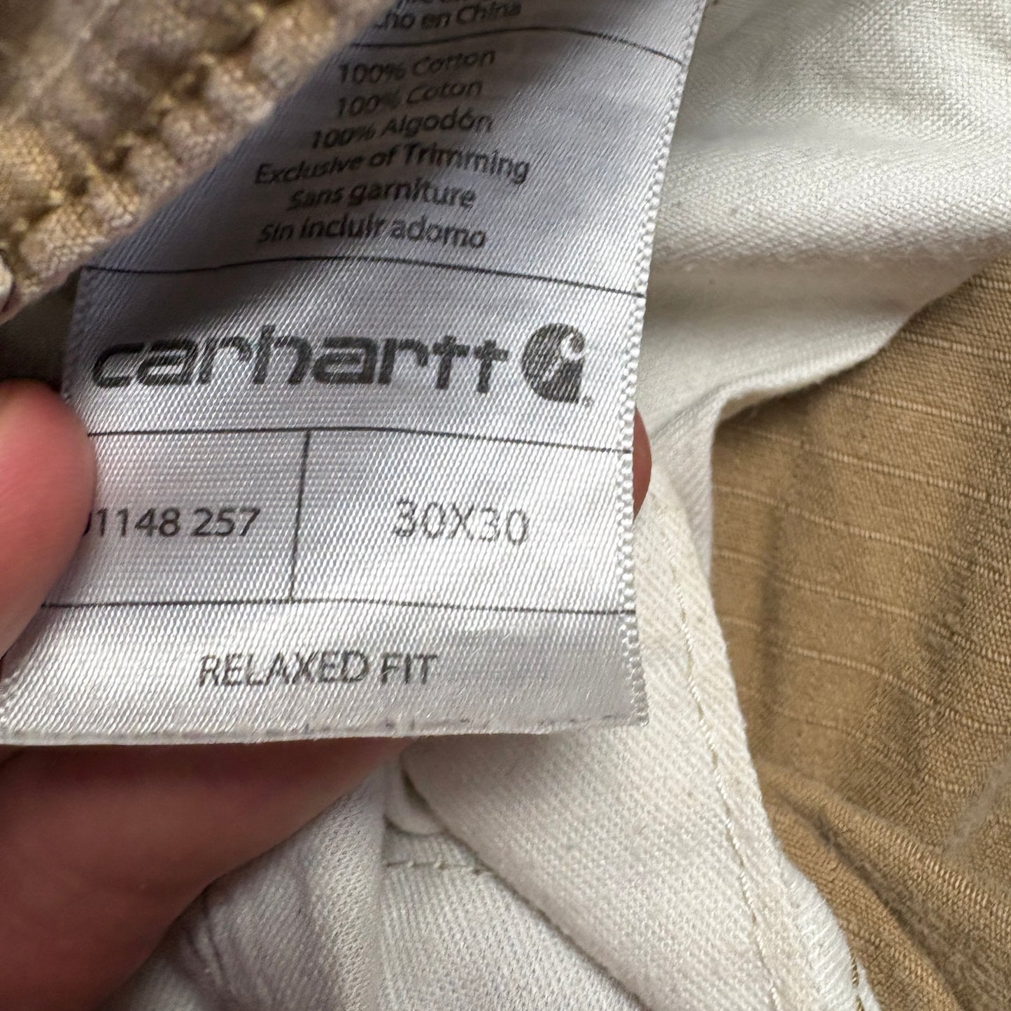 Vintage Carhartt Workwear Carpenter Cargo Brown Baggy Trousers - 30S