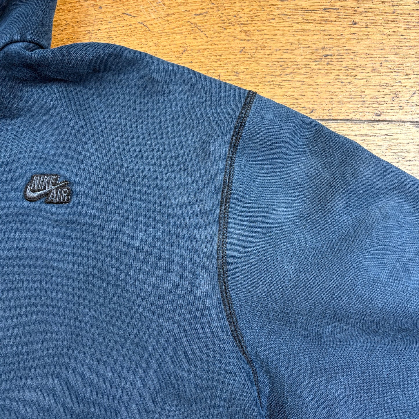 Vintage Nike Air Heavyweight Navy Embroidered Hoodie Sweatshirt - XXL