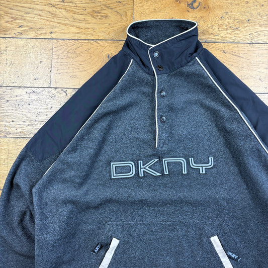 Vintage DKNY Black Embroidered Sweatshirt - M