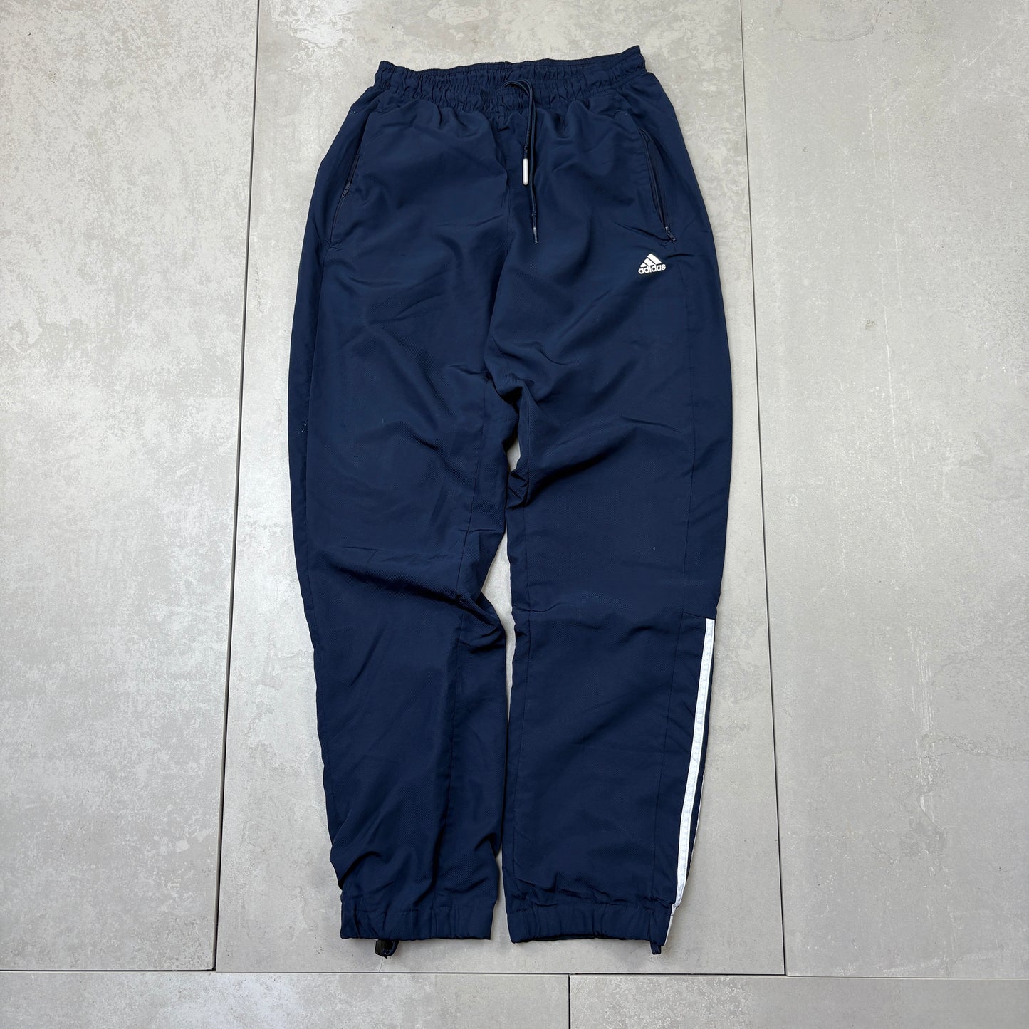 Vintage Adidas Navy Baggy Tracksuit Sweatpants Track Pants Bottoms - S