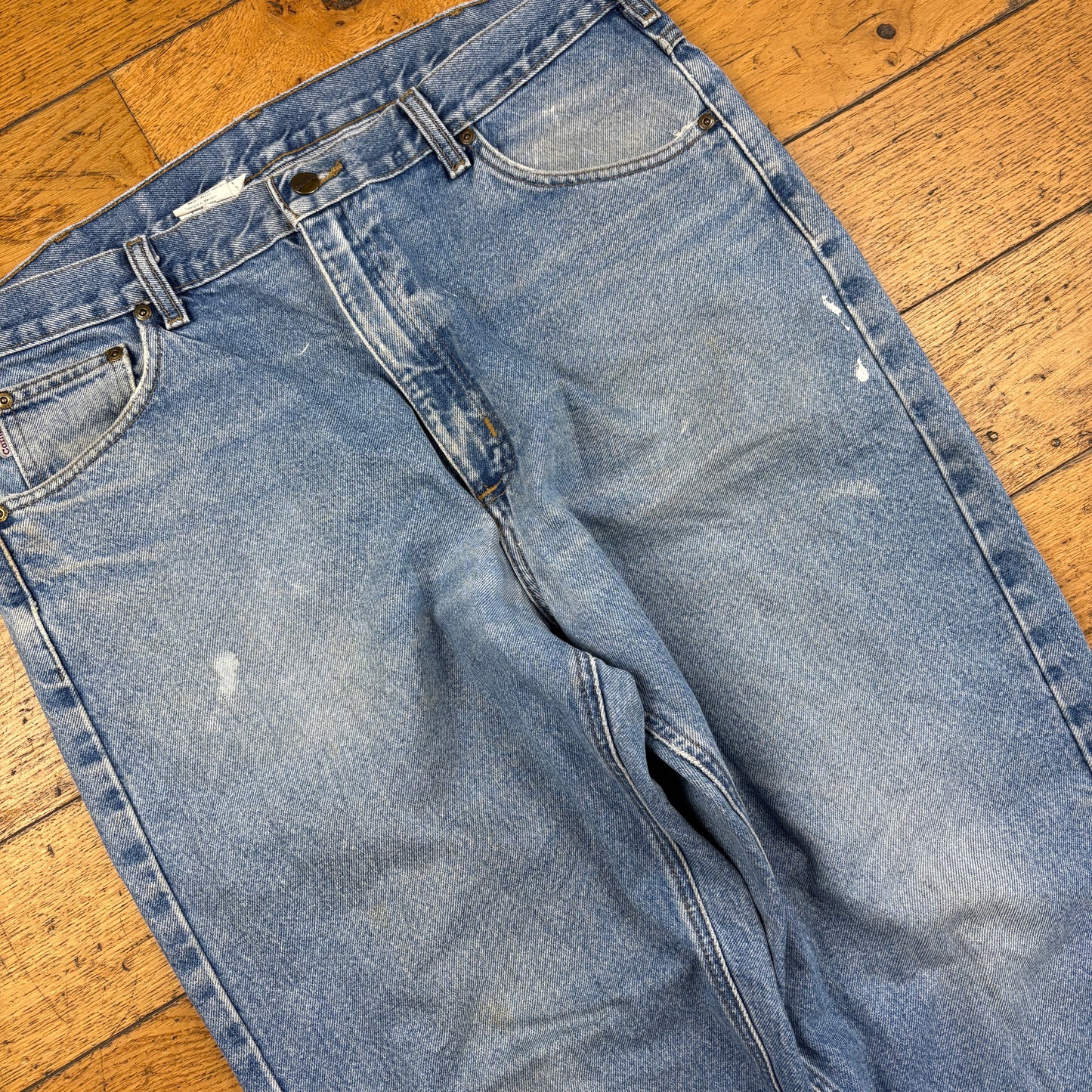Vintage Carhartt Blue Workwear Carpenter Baggy Jeans - 38