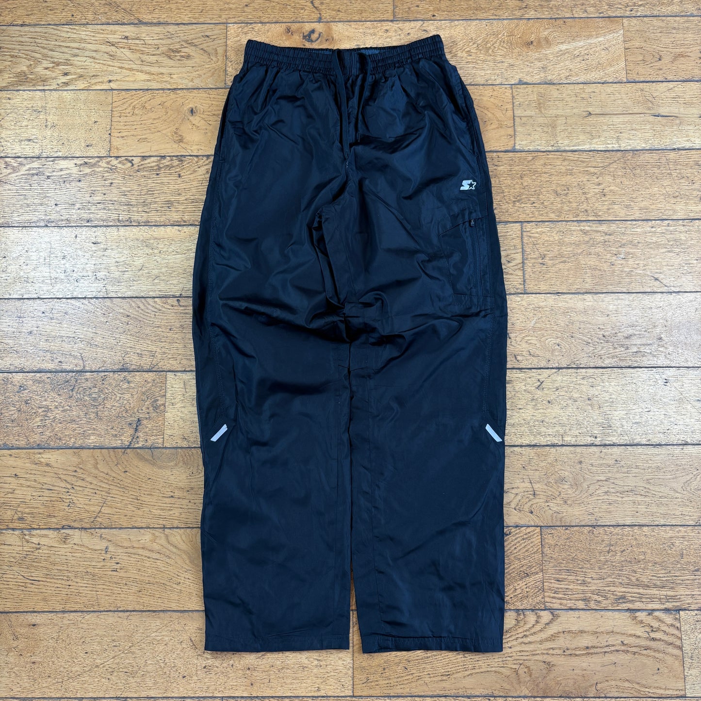 Vintage Starter Black Baggy Tracksuit Sweatpants Track Pants Bottoms - S
