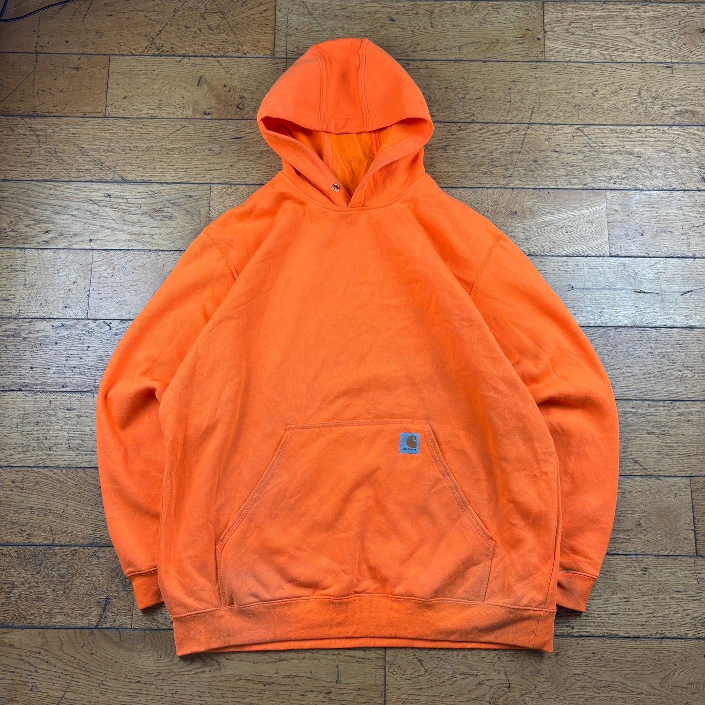 Vintage Carhartt Womens Orange Hoodie Sweatshirt - XL