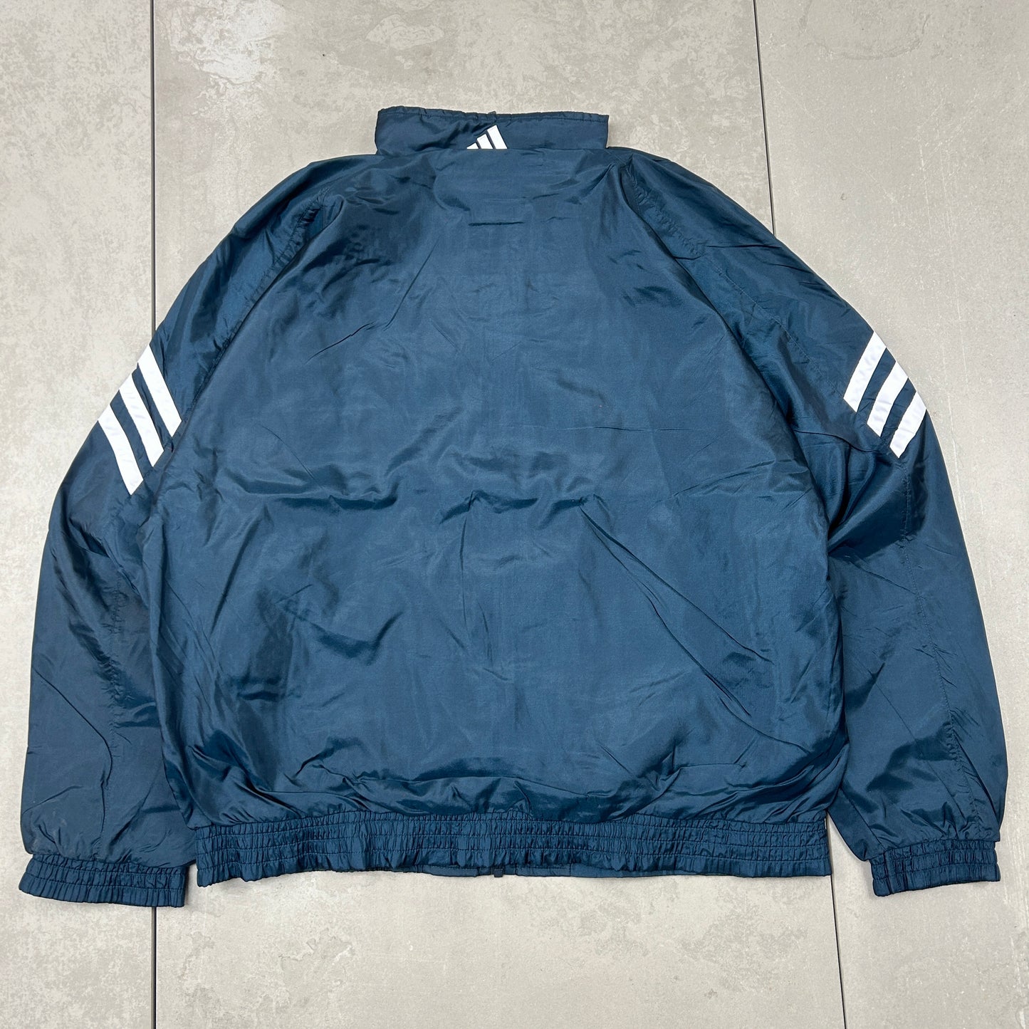 Vintage 90s Adidas Blue Tracksuit Track Shell Windbreaker Jacket - L