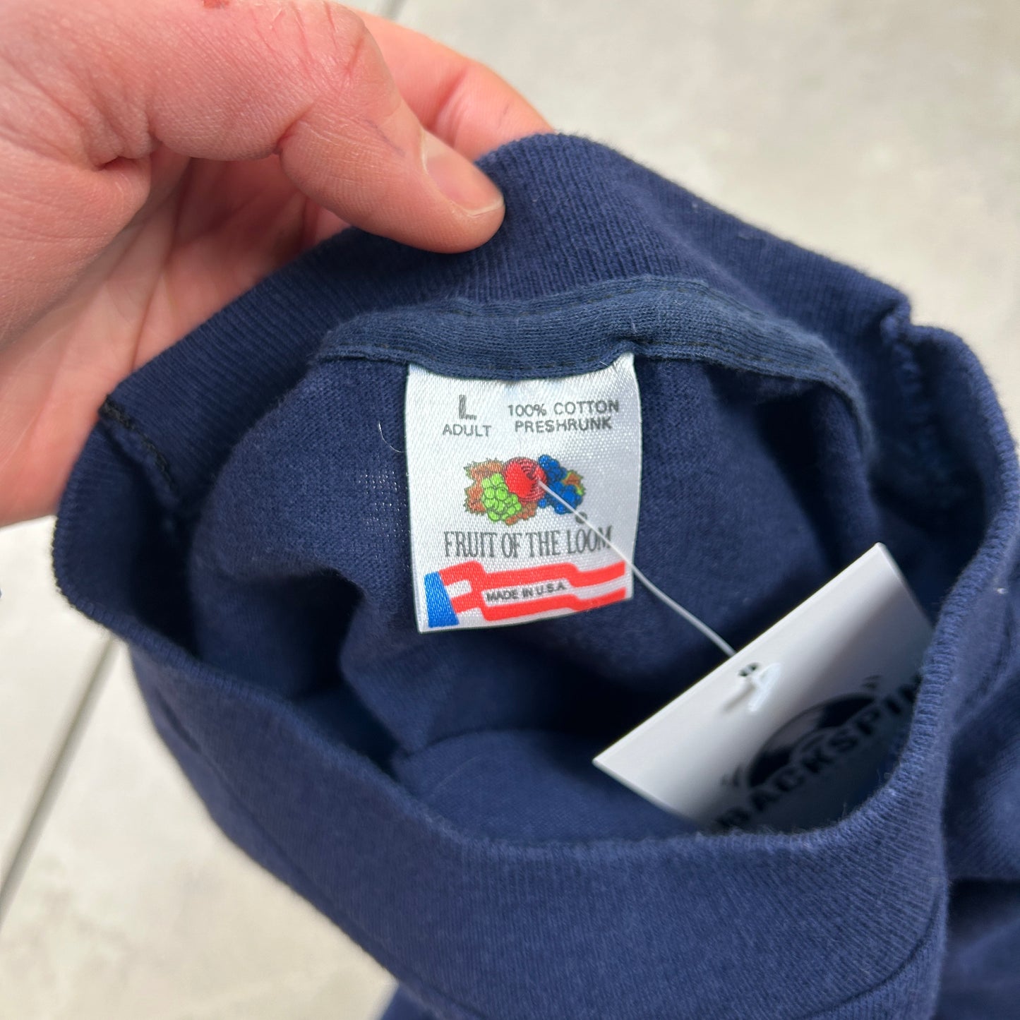 Vintage MLB 1992 World Series Rare Graphic Single Stitch Navy T-Shirt - S