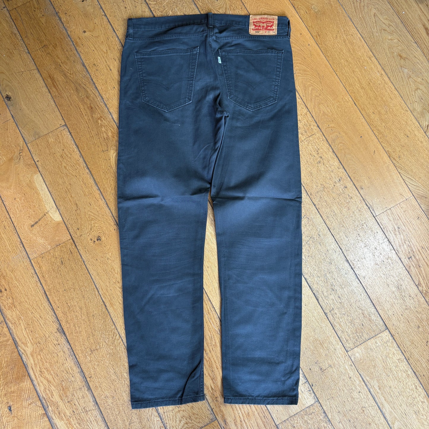 Vintage Levis 502 Straight Grey Chino Trousers Denim Jeans - 38