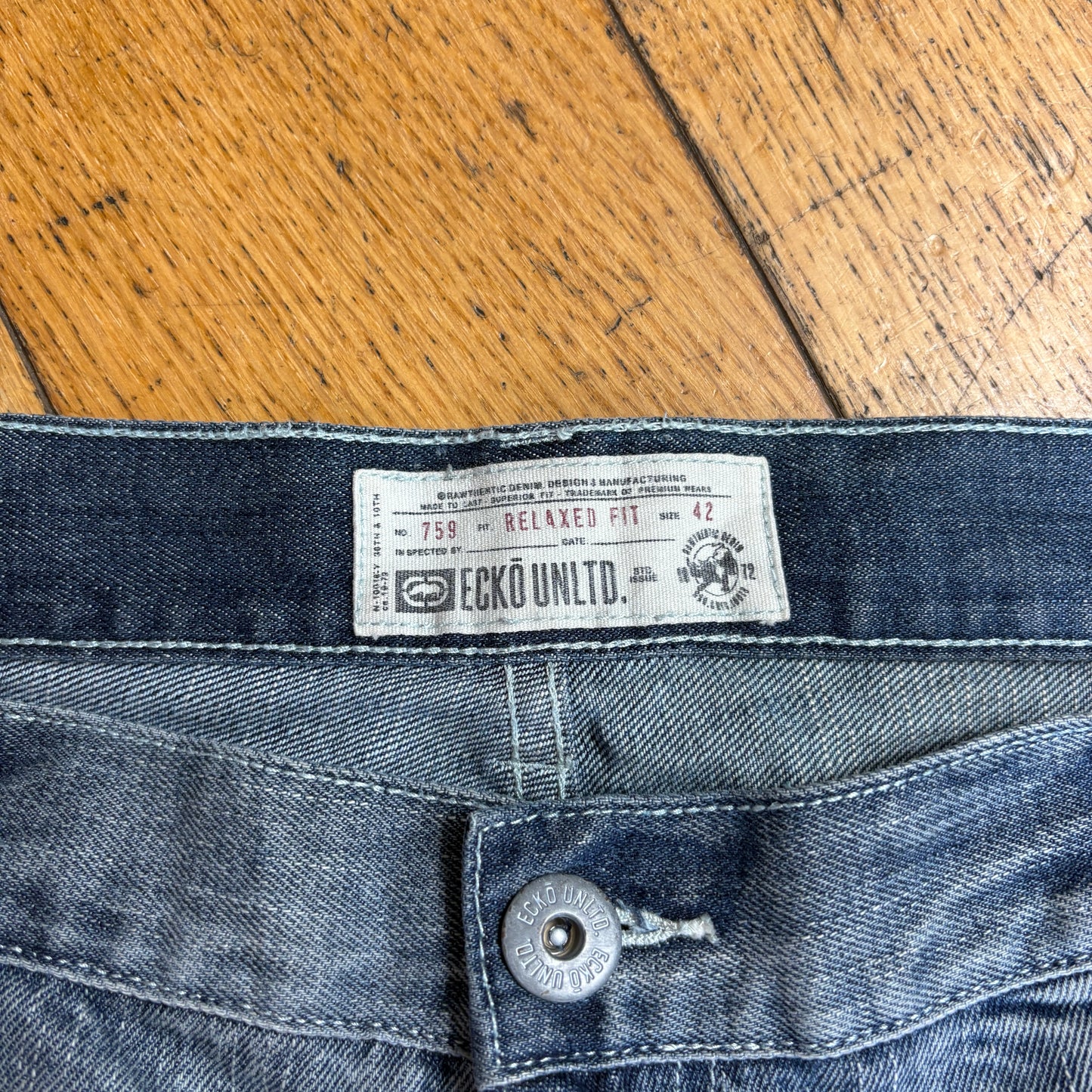 Vintage Ecko UNLTD Hip Hop Baggy Blue Shorts Jorts - 46