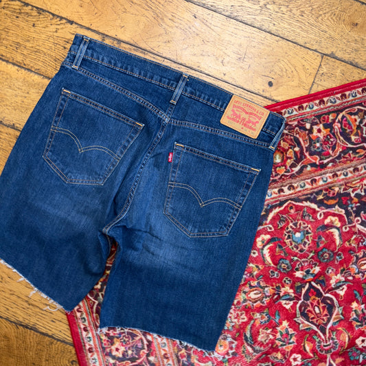 Vintage Levis 511 Slim Blue Denim Shorts - 36