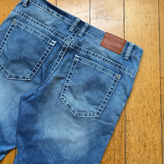 Vintage Hip Hop Blue Shorts Jorts - 38