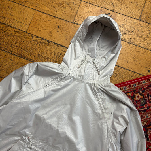 Vintage Oakley White Grey Plaid Lightweight Asymmetrical Gorpcore Jacket - M