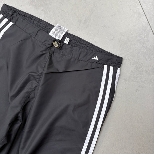 Vintage Adidas Black Baggy Tracksuit Sweatpants Track Pants Bottoms - L