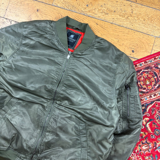 Vintage Green MA-1 Bomber Jacket - L