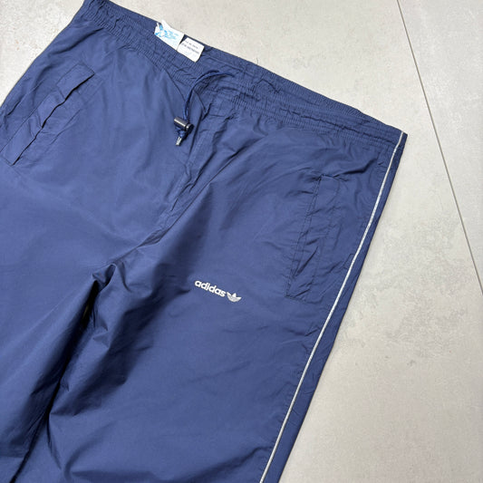 Vintage Adidas Navy Baggy Tracksuit Sweatpants Track Pants Bottoms - XL