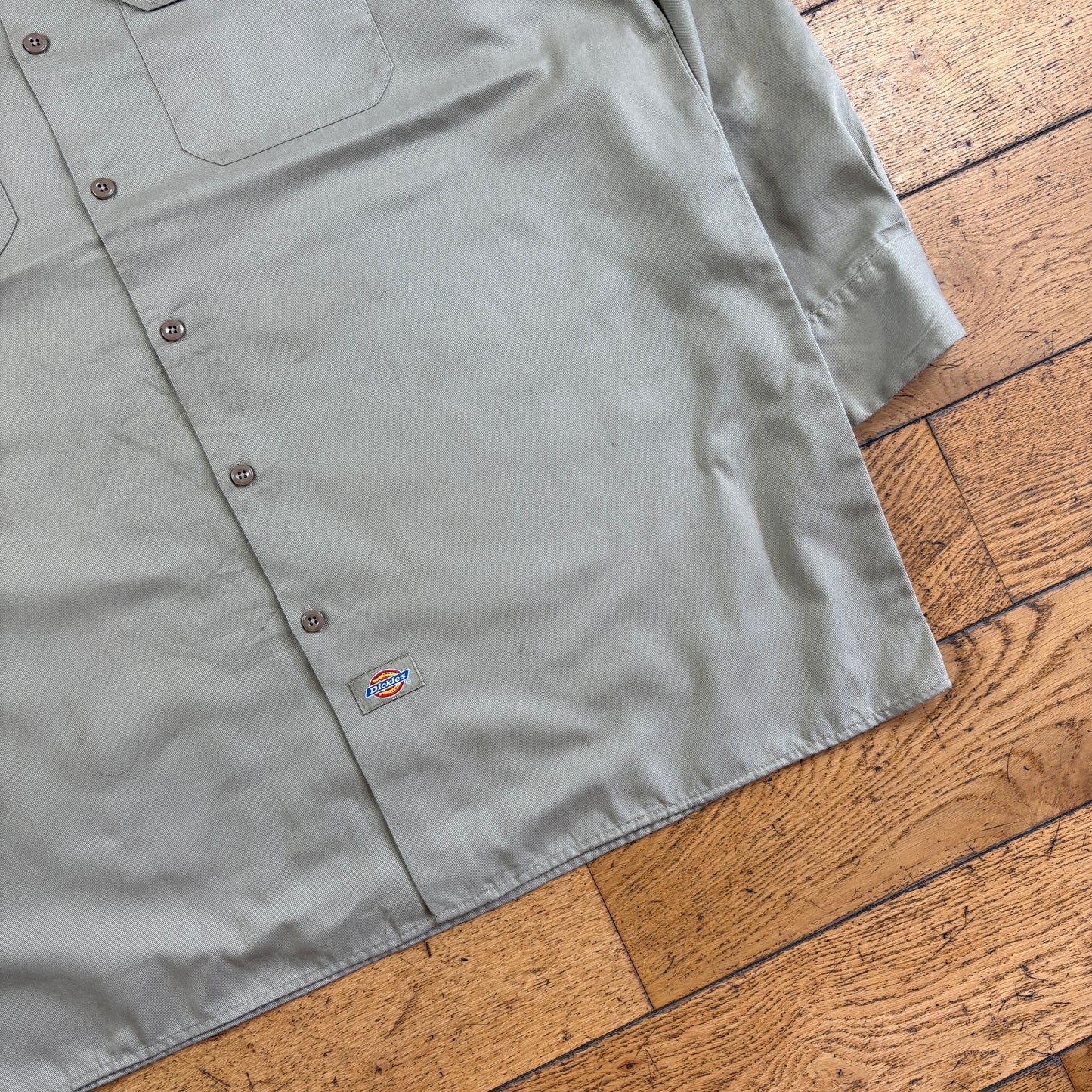 Vintage Dickies Cream Brown Workwear Shirt - XL