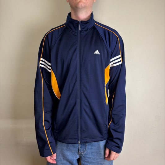 Vintage Adidas y2k Swoosh Navy Track Jacket - M