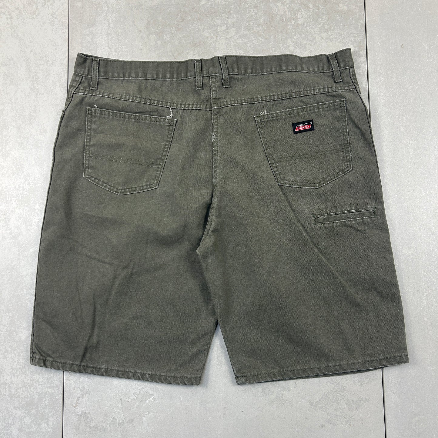 Vintage Dickies Workwear Carpenter Khaki Baggy Shorts - 42