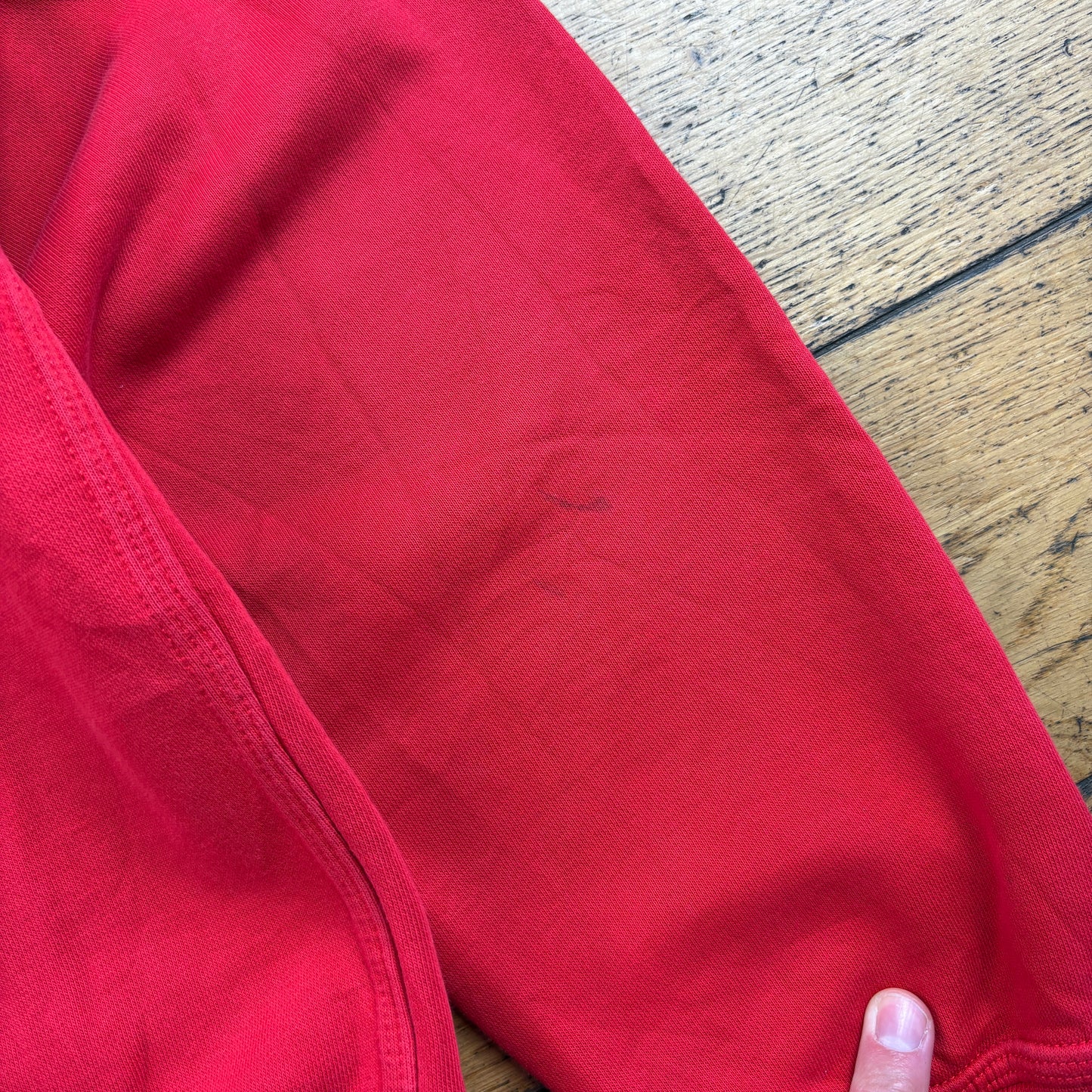 Vintage Nike Red Embroidered Hoodie Sweatshirt - M