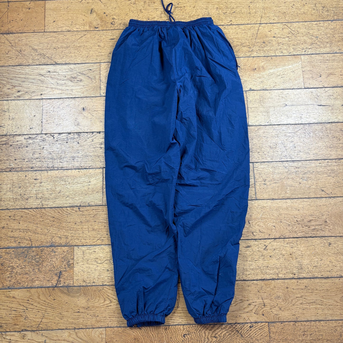 Vintage Nike Womens Navy Baggy Tracksuit Sweatpants Track Pants Bottoms - Size 8