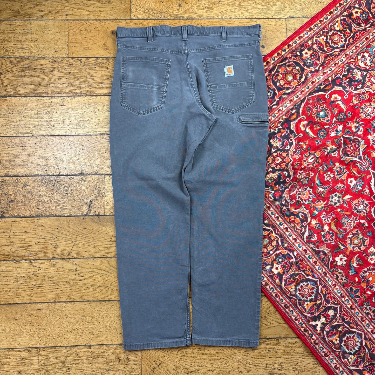 Vintage Carhartt Grey Workwear Carpenter Trousers - 36