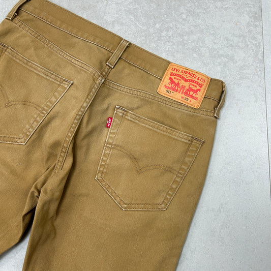 Vintage Levis 511 Brown Slim Shorts - 32