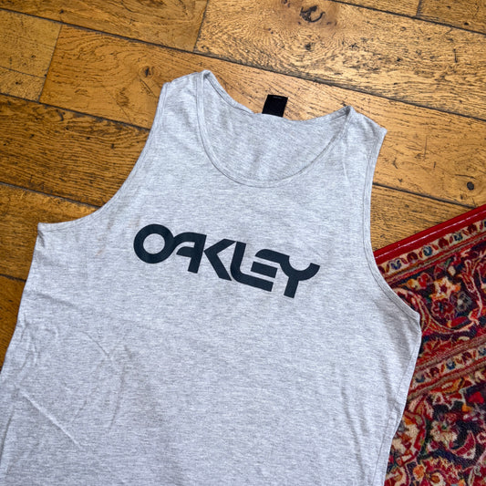 Vintage Oakley Grey Graphic Vest T-Shirt - S