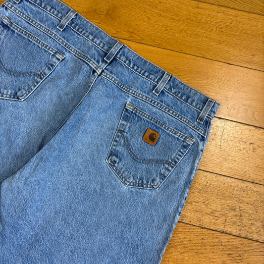 Vintage Carhartt Blue Workwear Baggy Carpenter Jorts Shorts - 44
