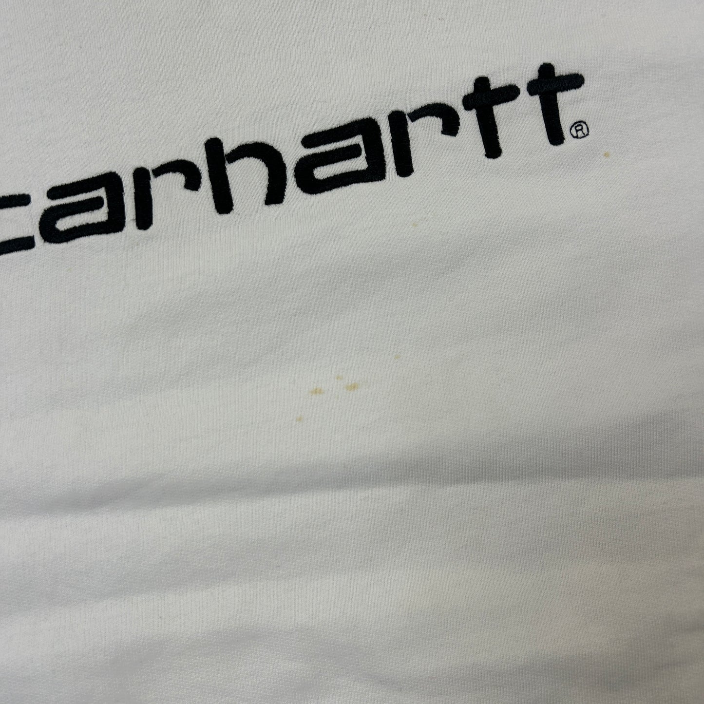 Vintage Carhartt White Embroidered Sweatshirt - XL